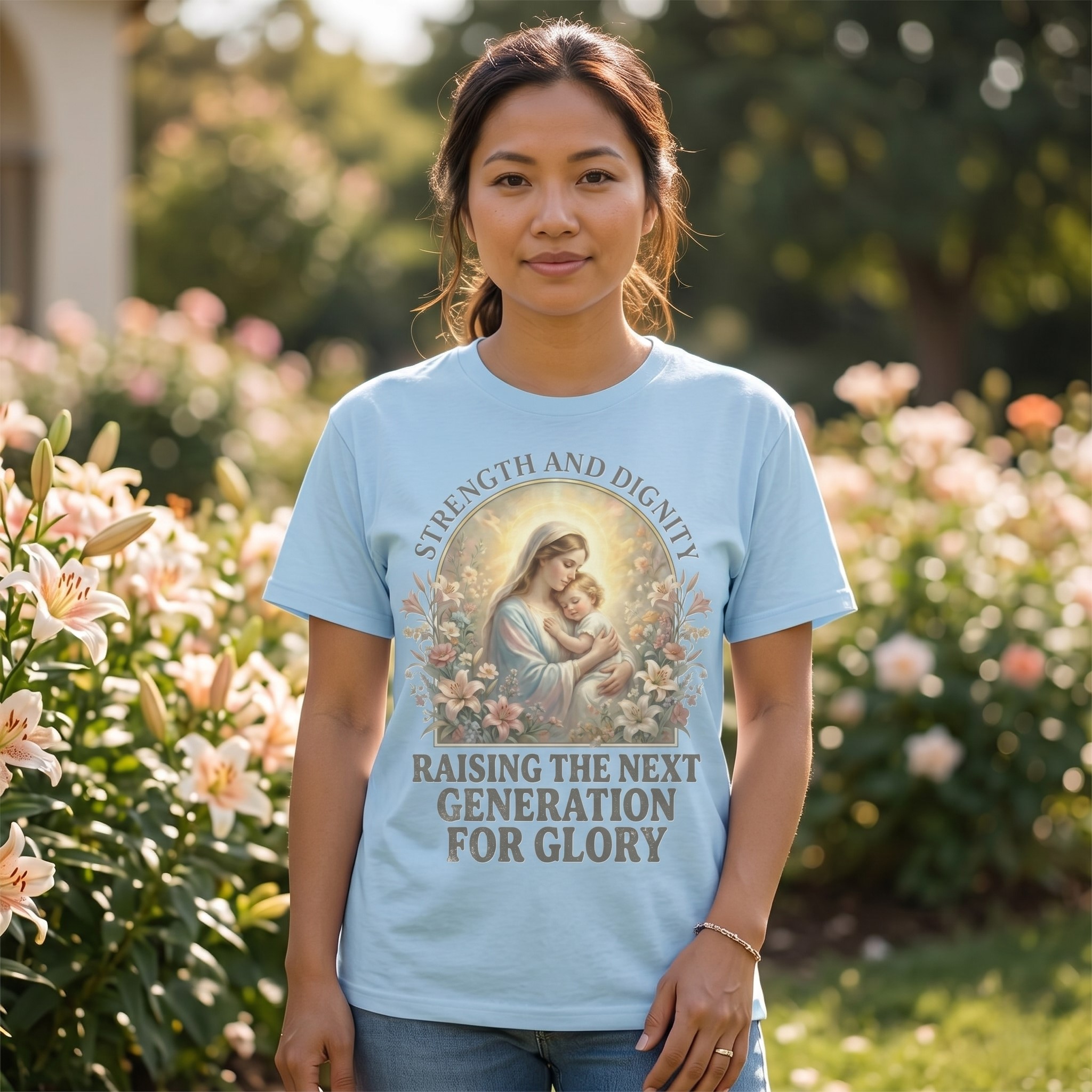 Raising the Next Generation for Glory Shirt – Christian Mother's Day Gift - back view
