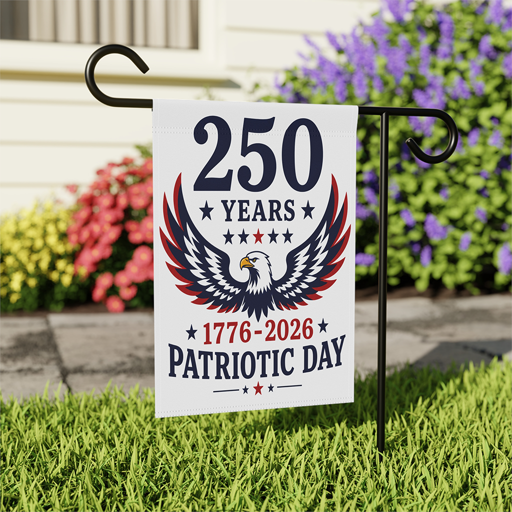 250 Years Patriotic Day USA Eagle Patriotic Flag - Independence Gift for Him & Her - front view