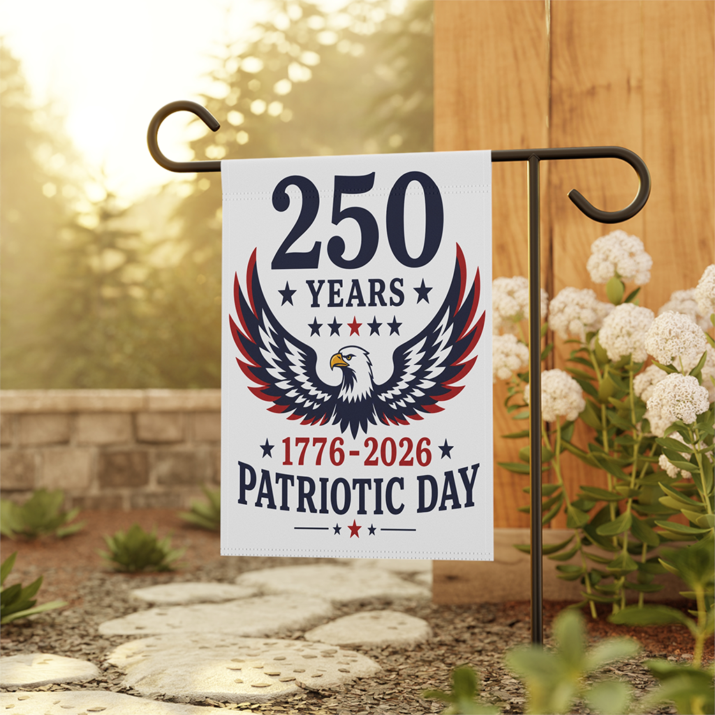 250 Years Patriotic Day USA Eagle Patriotic Flag - Independence Gift for Him & Her - back view