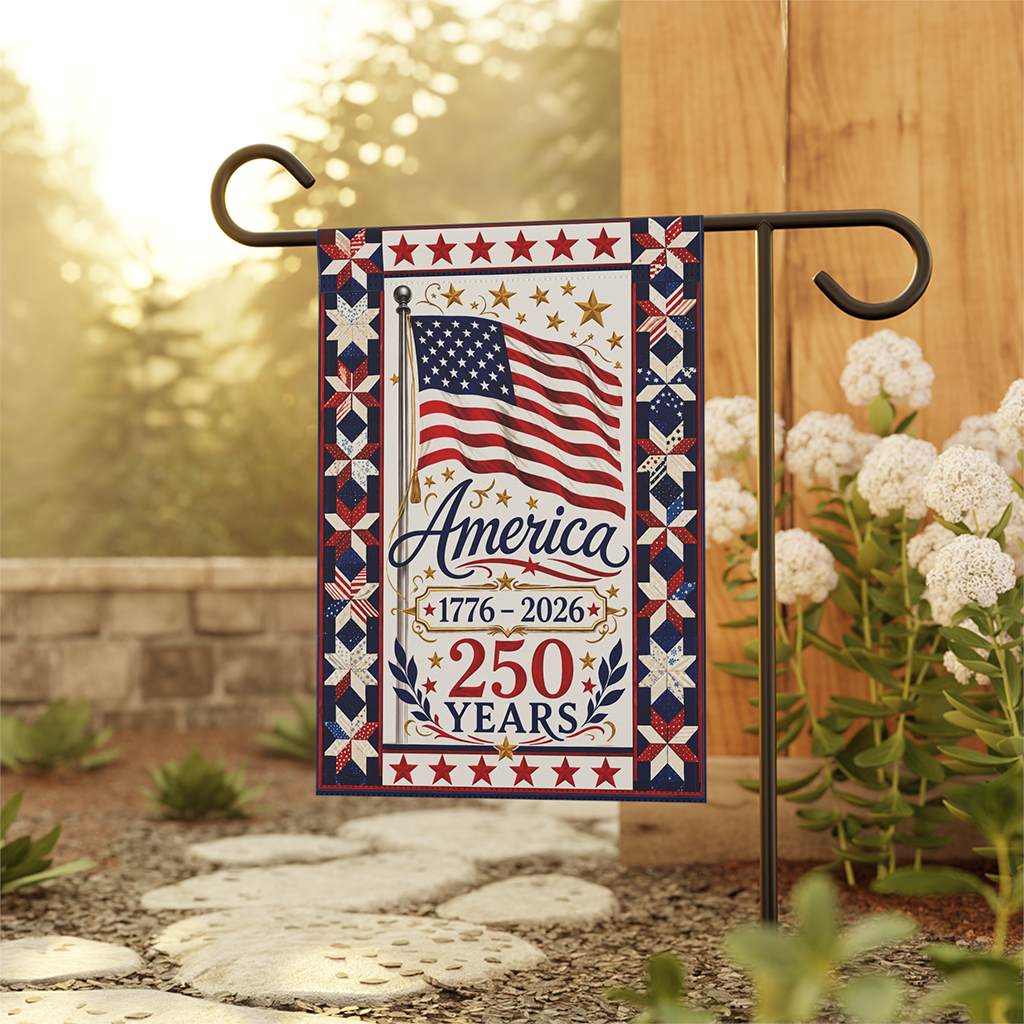 Vintage Coquette America 250 Years Flag - Independence Gift for Him & Her - back view