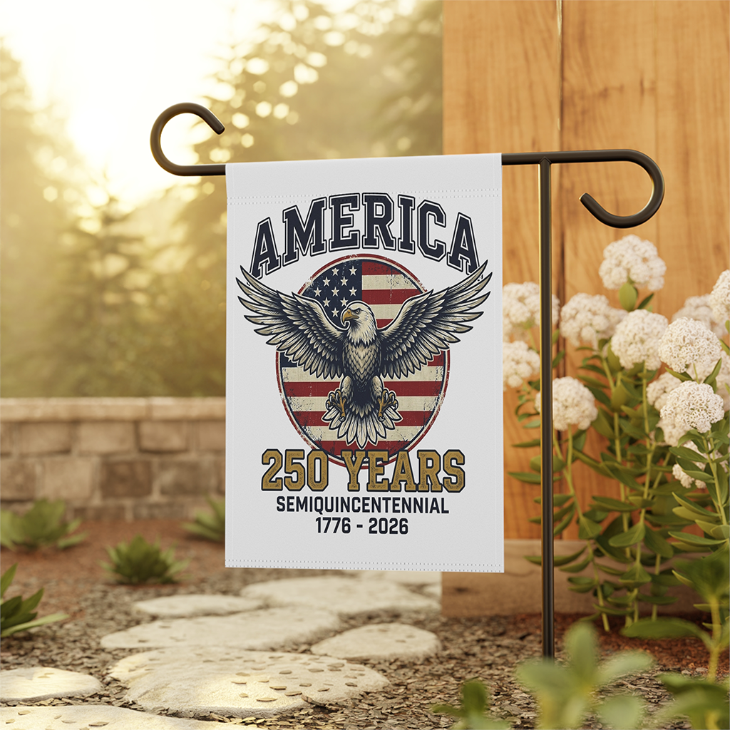 250 Years Semiquincentennial 1776 2026 America Eagle Flag - Patriotic Gift for Him - back view