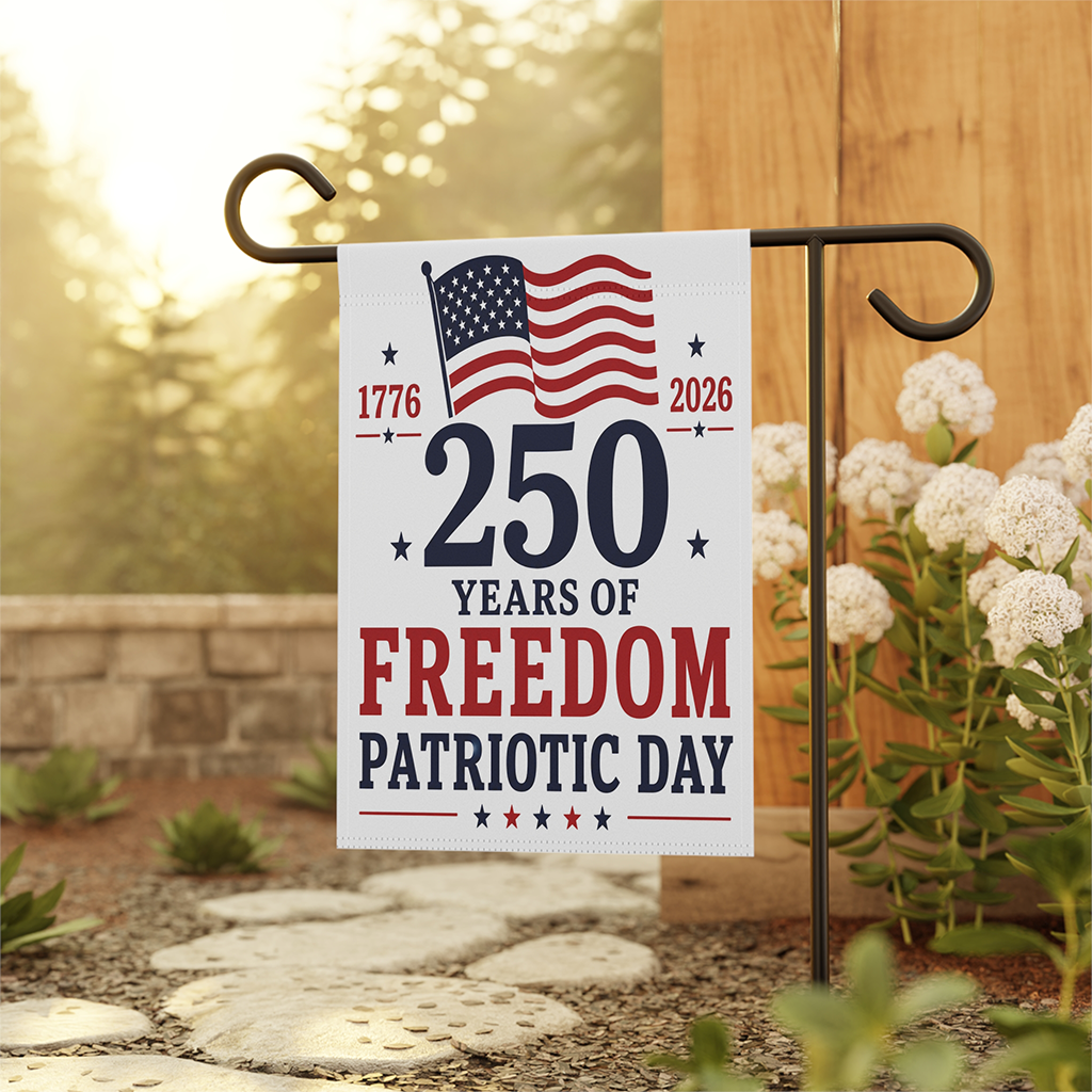 250 Years of Freedom Patriotic Flag - USA Independence Day Gift for Him & Her - back view