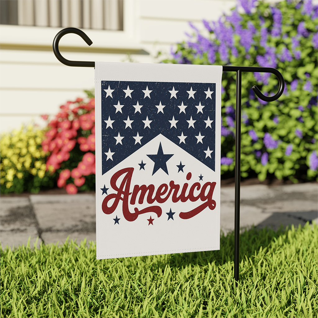 Red White Blue America Flag - Ideal 4th of July Patriotic Gift for House Decor - front view