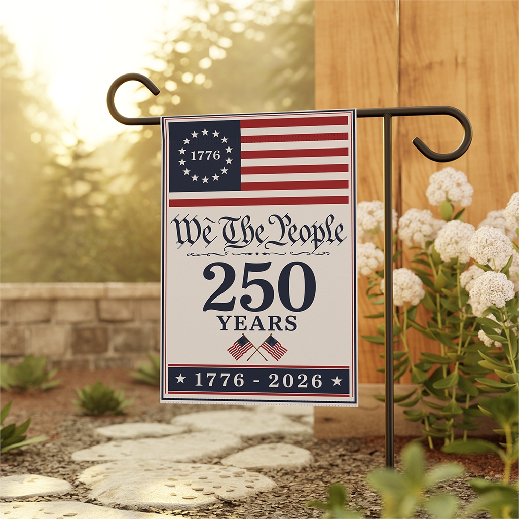 We The People 250 Years USA Patriotic Flag - Independence Gift for Him & Her - back view