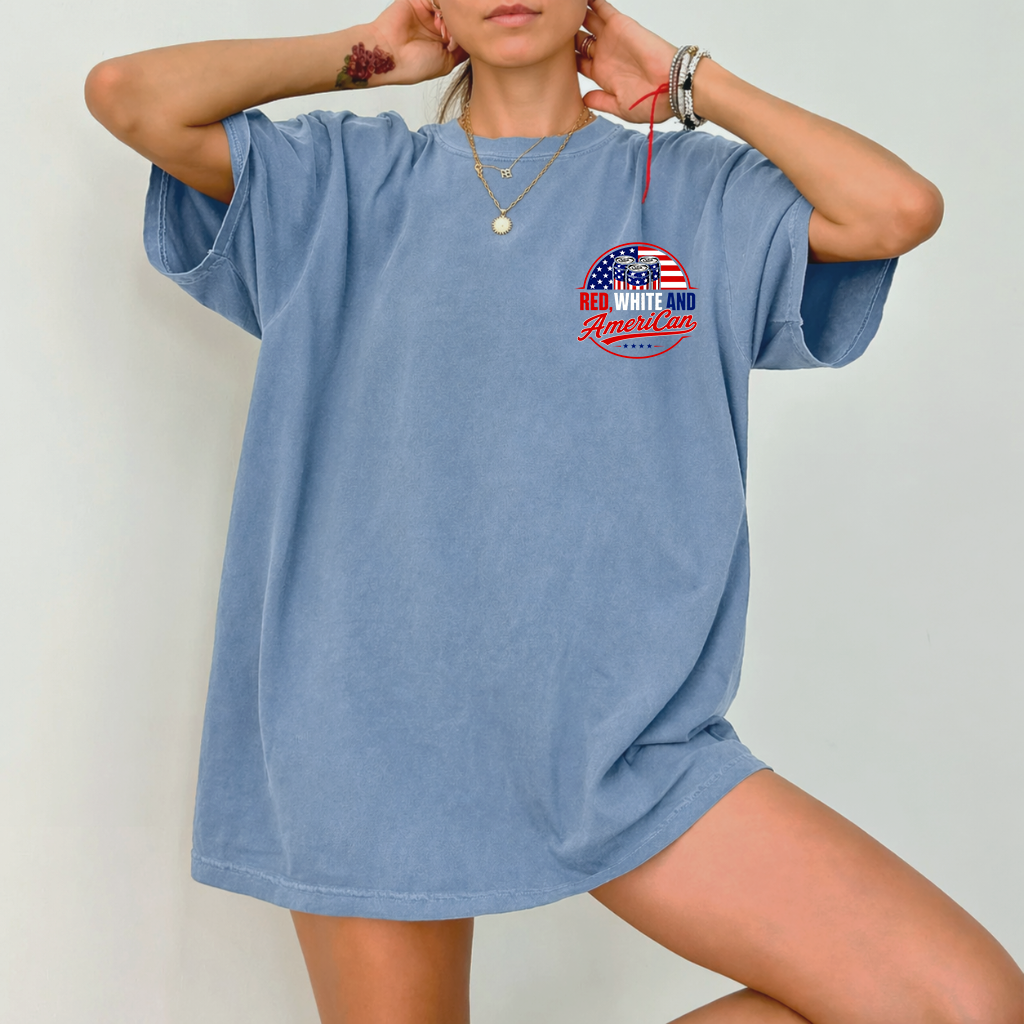Red White and American 4th of July Beers Comfort Colors Shirt - Funny Independence Day Gift for Beer Lovers - lifestyle view