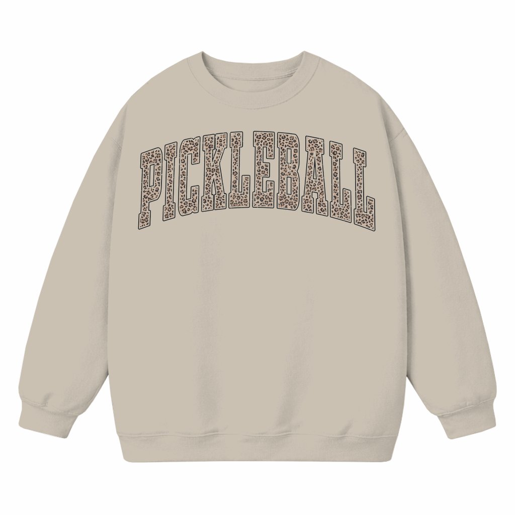 Leopard Pickleball Sweatshirt – Gift for Pickleball Lover - front view