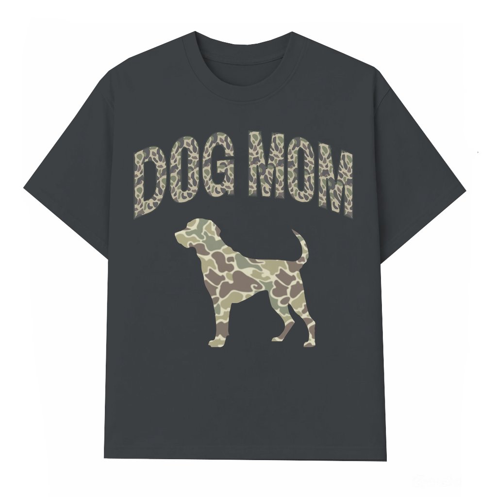 Camo Dog Mom T-shirt – New Dog Mom Gift for Dog Lovers Cute - front view