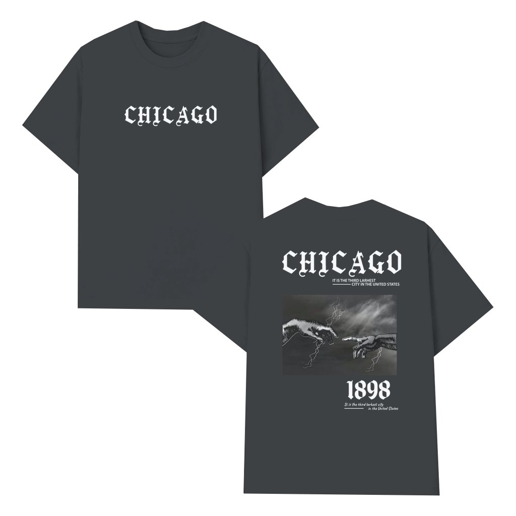 Chicago 1898 T-shirt – Summer Gift for Men Vintage Streetwear 2-Sided Print - front view