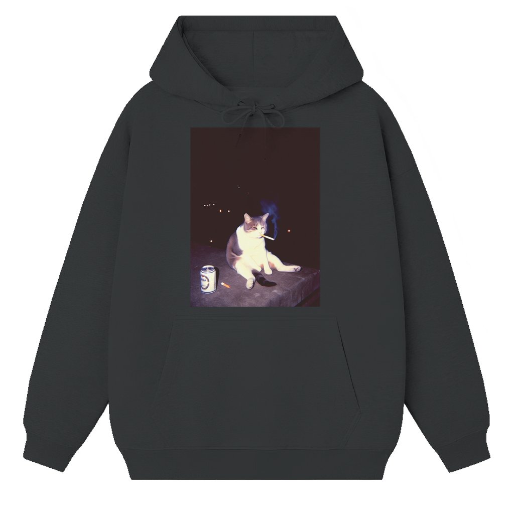 Funny Cat Vintage Hoodie – Birthday Gift for Cat Lovers Men Women - front view