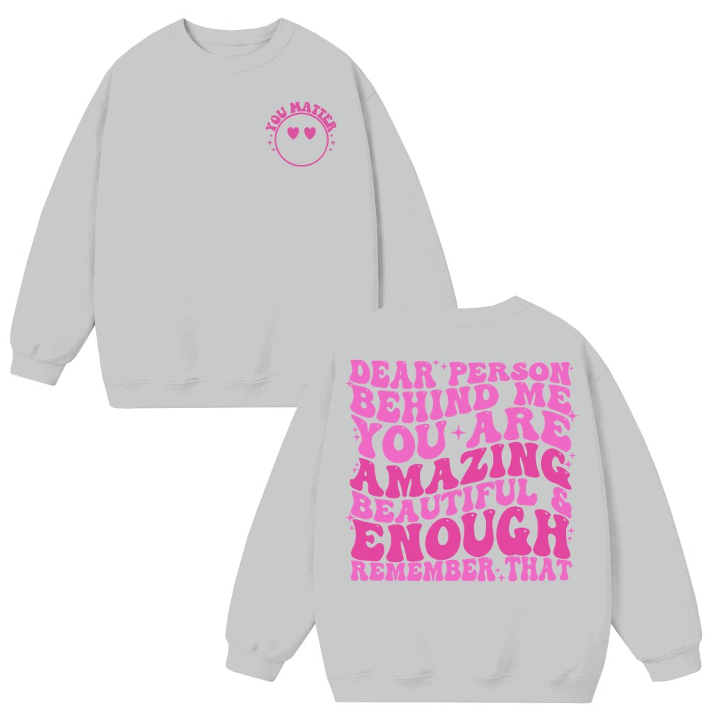 Gym Motivation Sweatshirt – Gift for Women and Men Amazing Beautiful and Enough Vintage - front view