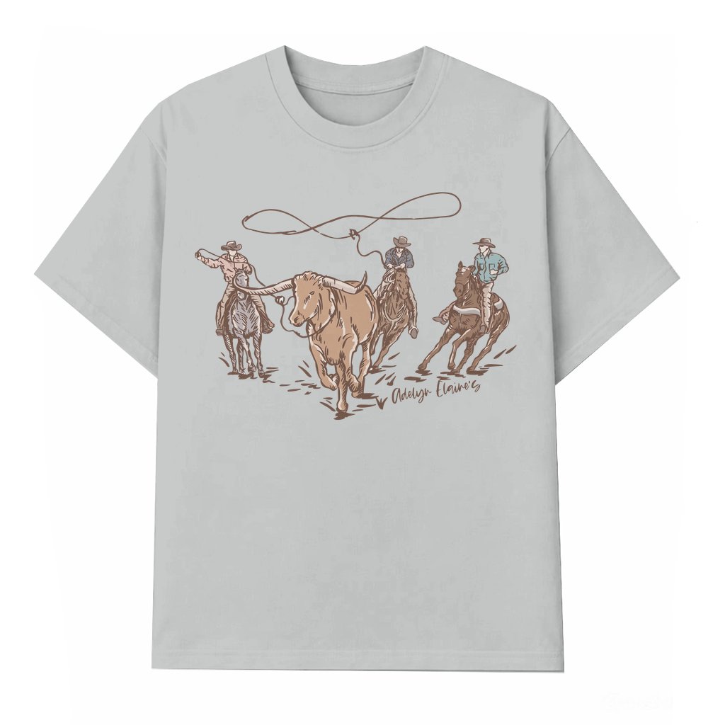 Cute Vintage Cow Print T-shirt – Fall Winter Gift for Women Casual - front view