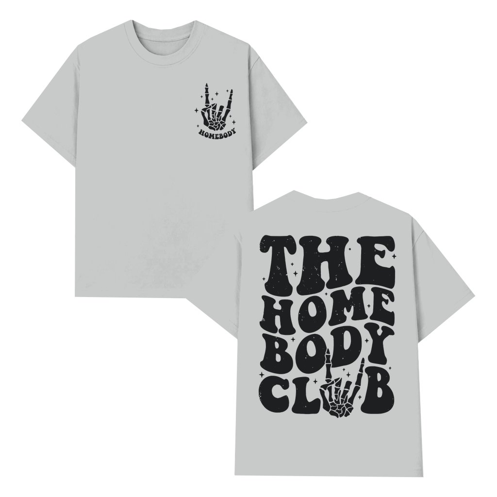 Funny Homebody Club T-shirt – Gift for Introvert Retro - front view