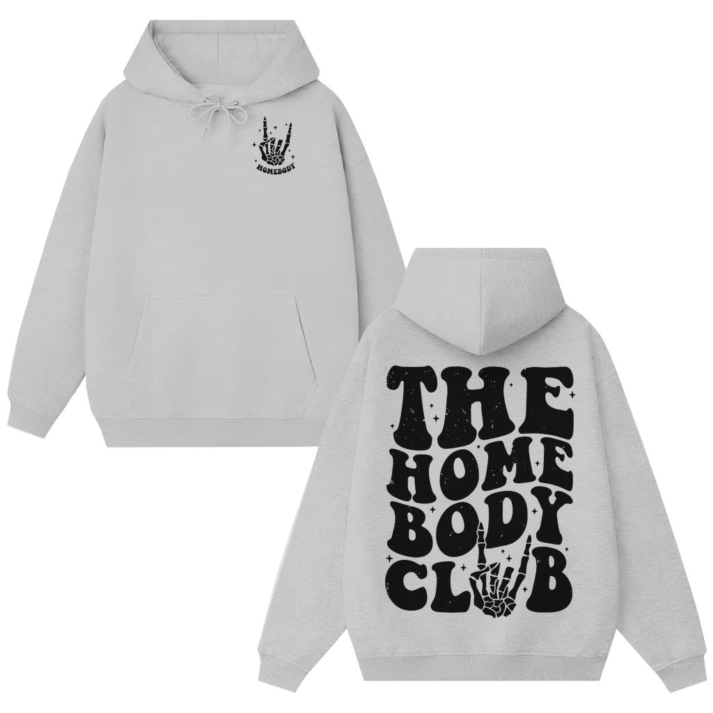 Funny Homebody Club Hoodie – Gift for Women Retro Antisocial Introvert - front view
