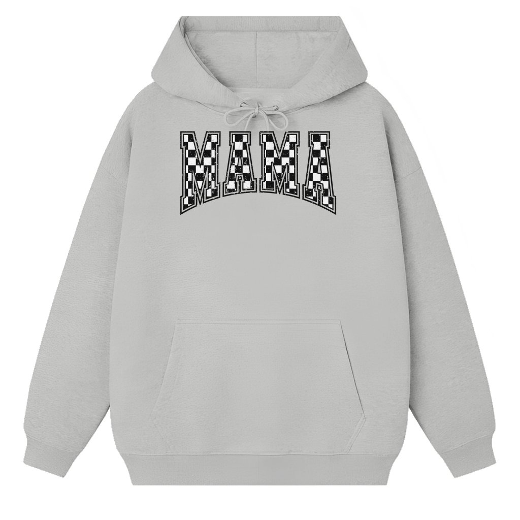 Trendy Mama Hoodie – Mother's Day Gift for Mom Vintage Checkered Retro - front view