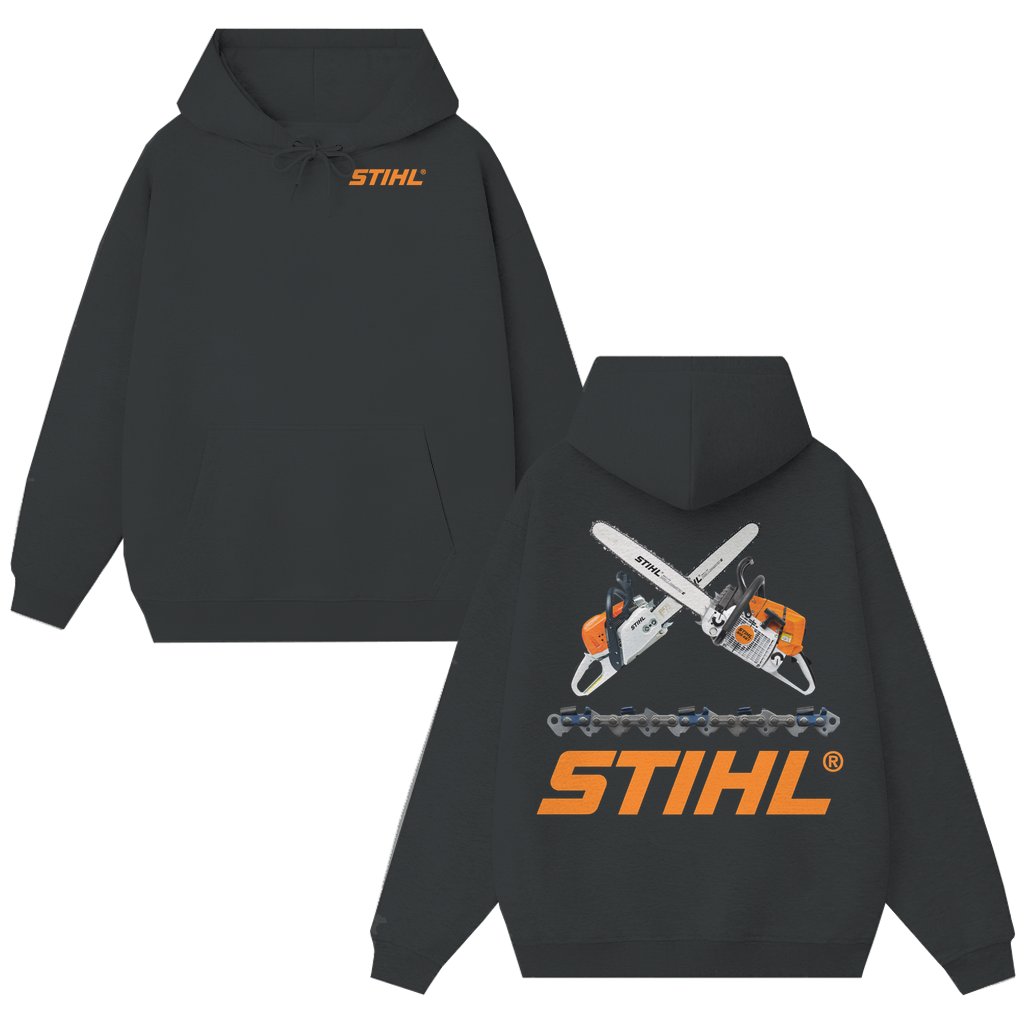 Chainsaw Life Logger Hoodie – Gift for Men Rustic Vintage - front view