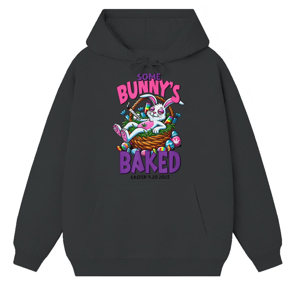 Baked Rabbit Hoodie – 420 Cannabis Day Funny Vintage Gift for Cannabis Lover - front view