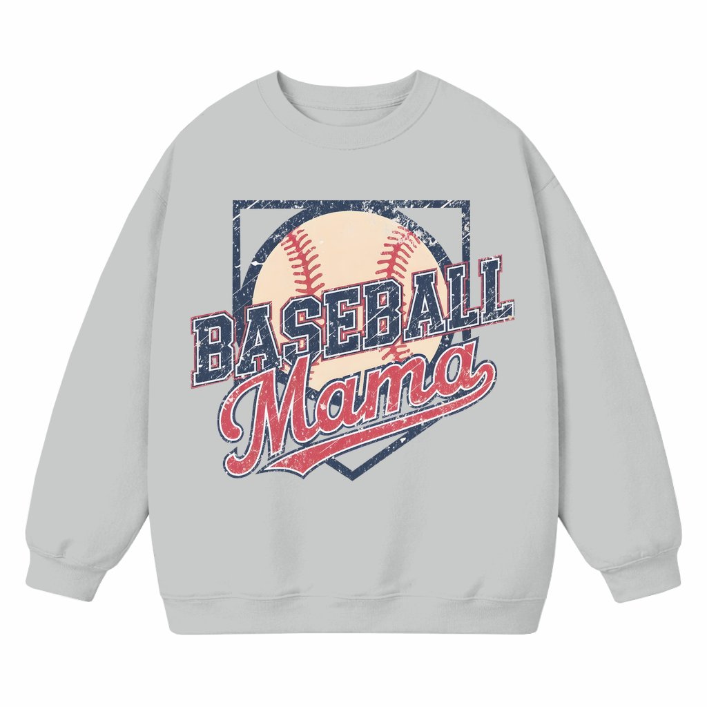 Baseball Mama Sweatshirt – Game Day Gift for Mama Vintage - front view