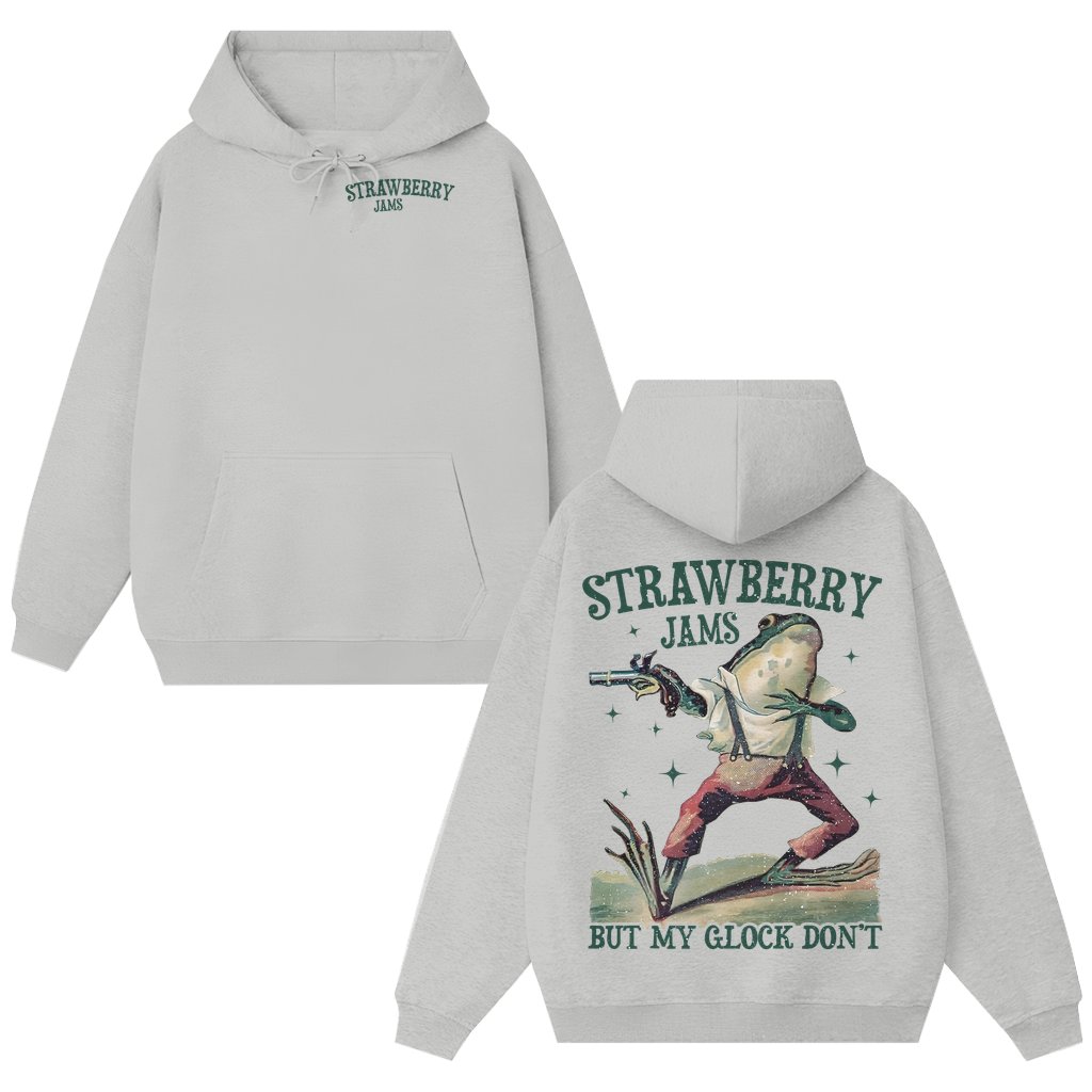 Vintage Strawberry Jams Hoodie – Gift Unisex 2 Sided Print - front view