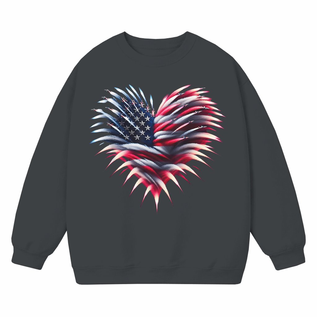 Fighter Jet American Flag 1776 Sweatshirt – 4th Of July Patriotic Gift Vintage Retro - front view