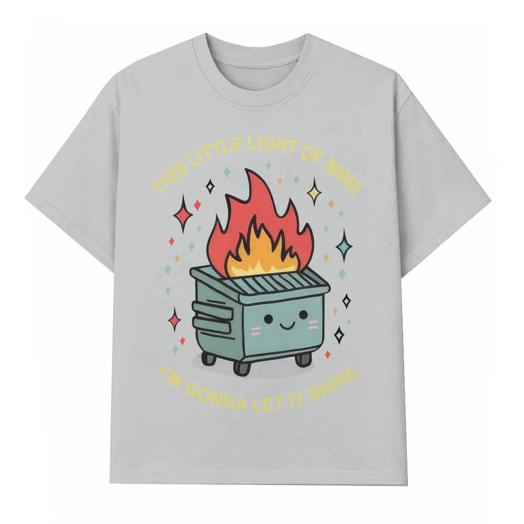 Dumpster Fire Homebody T-shirt – Inspiring Mental Health Gift for Her Vintage - front view