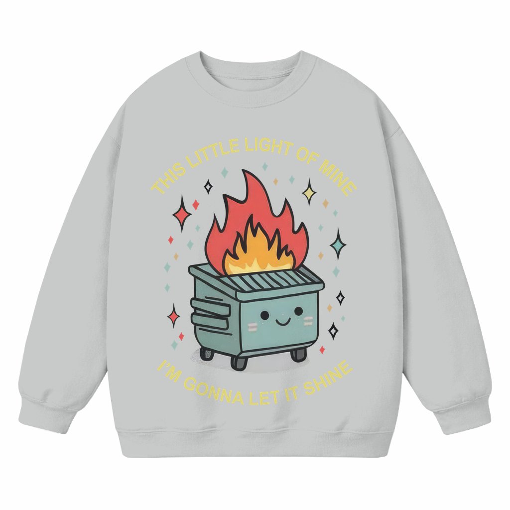 Dumpster Fire Homebody Sweatshirt – Birthday Gift for Friend Vintage Mental Health - front view