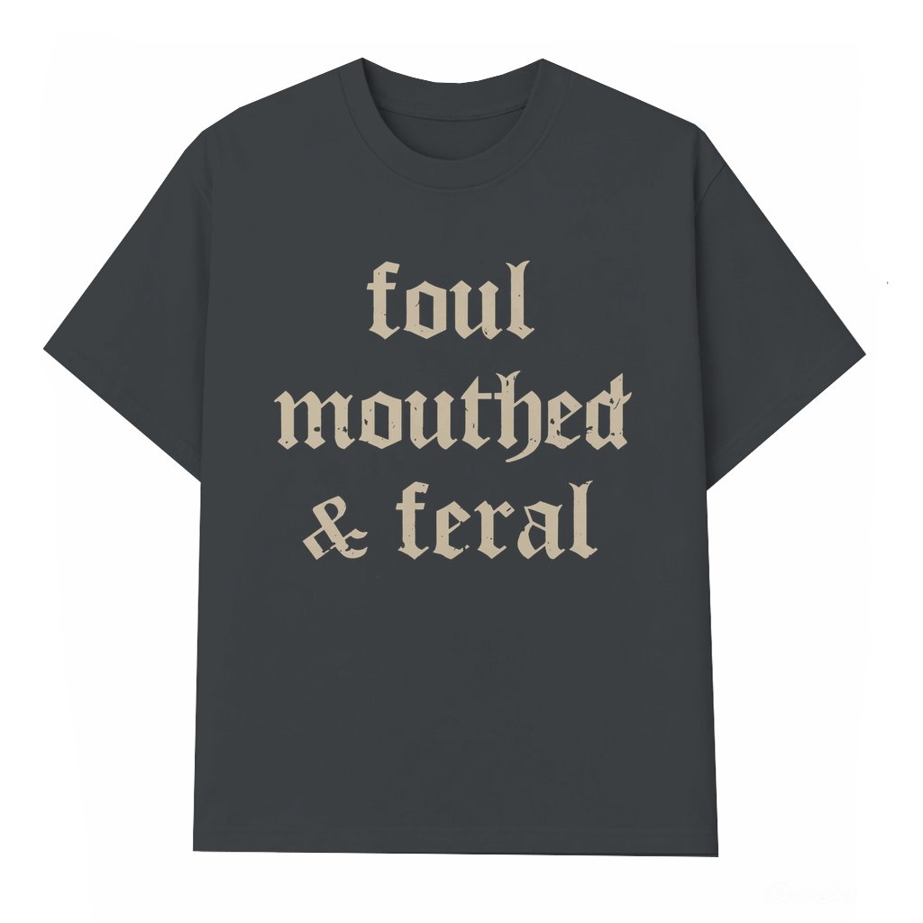 Funny Feral T-shirt – Birthday Gift for Women Sarcastic Vintage - front view