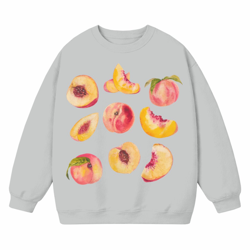Vintage Peach Sweatshirt – Birthday Gift for Women Aesthetic Trendy Casual - front view