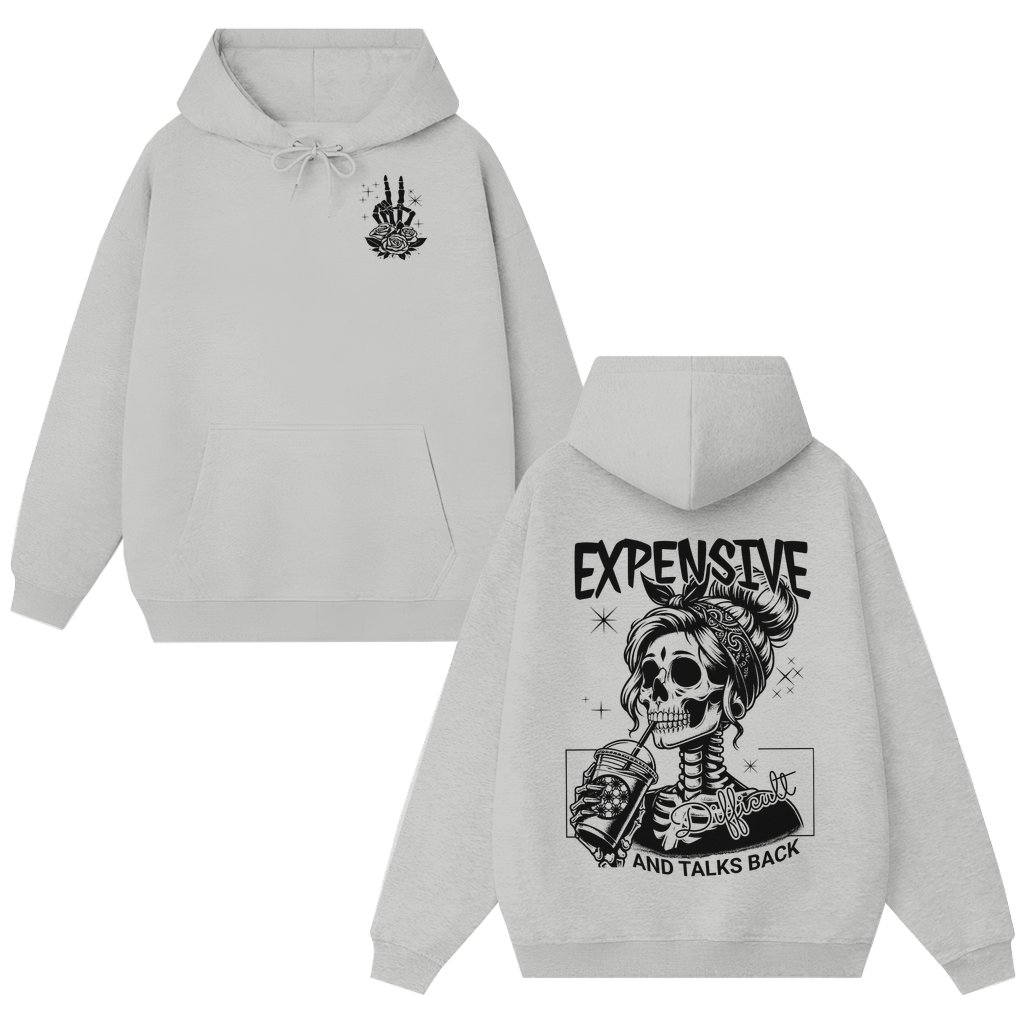 Funny Mom Skeleton Hoodie – Birthday Gift for Mom Humorous Graphic - front view