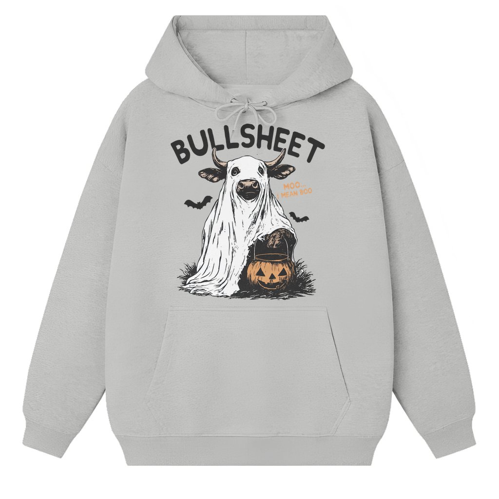 Funny Cow Ghost Moo I Mean Boo Hoodie – Halloween Gift for Men Women - front view