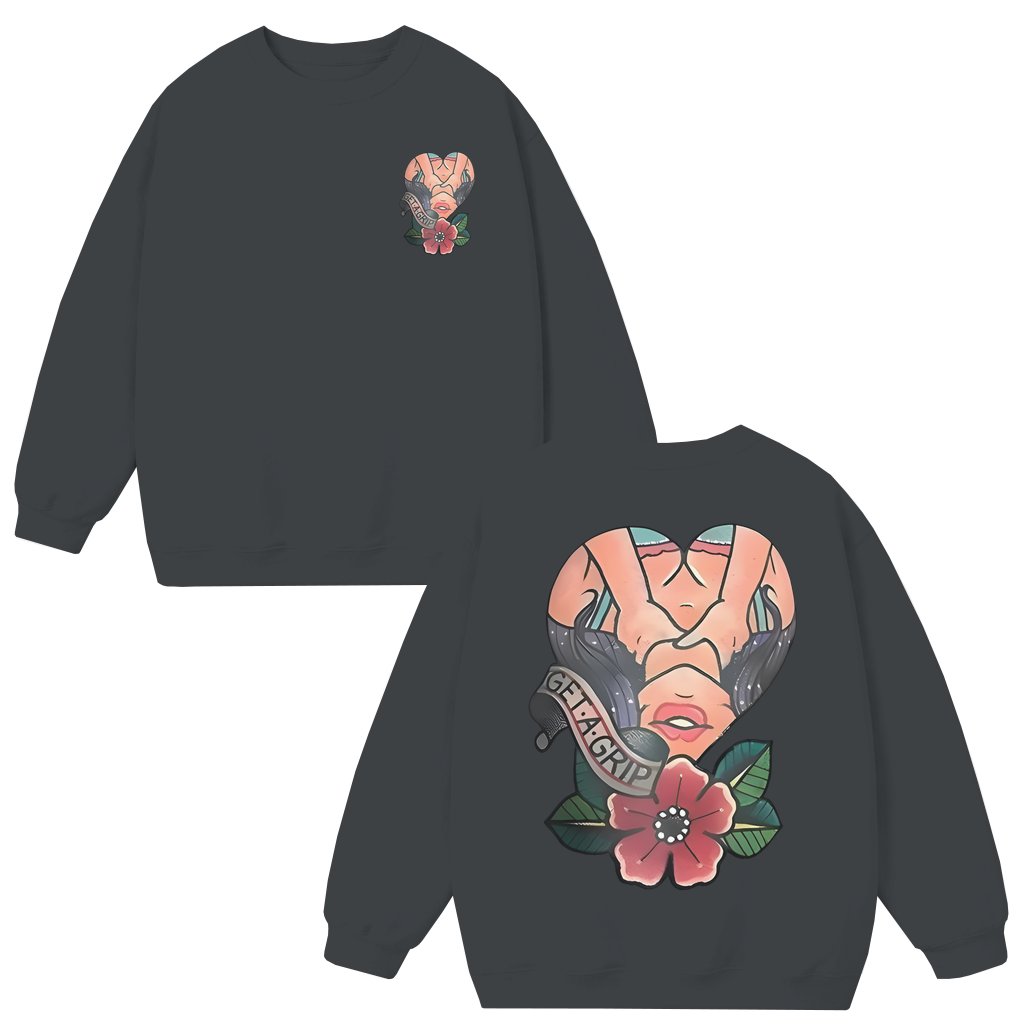 Funny Naughty 2 Sided Print Sweatshirt – Gift for Men Streetwear Style - front view
