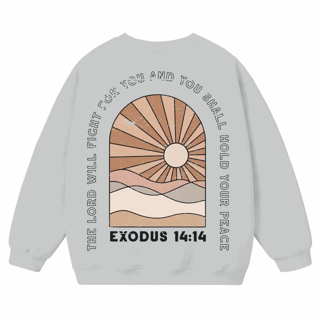 Exodus 14 14 Sweatshirt – Christian Gift for Women Casual Streetwear - front view