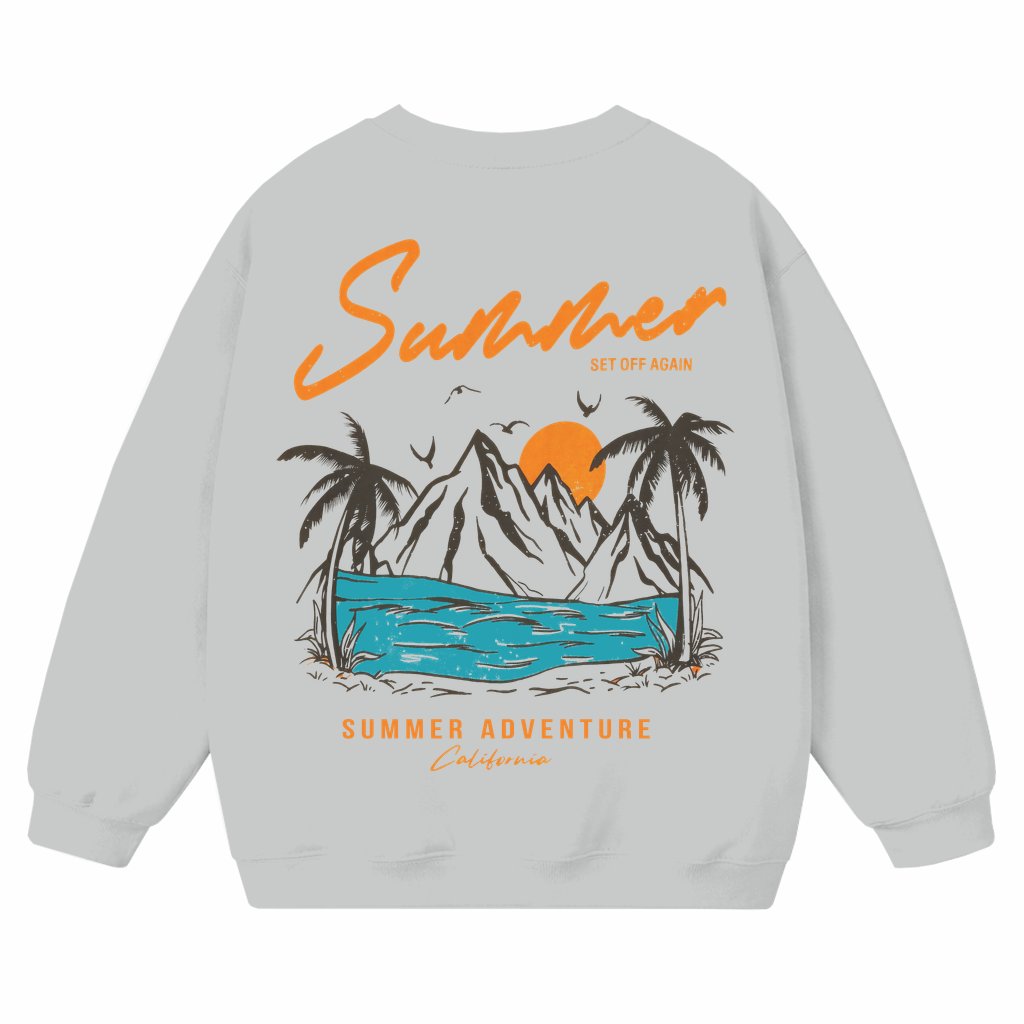 Landscape Letter Streetwear Sweatshirt – Birthday Gift for Men Trendy Round Neck - front view
