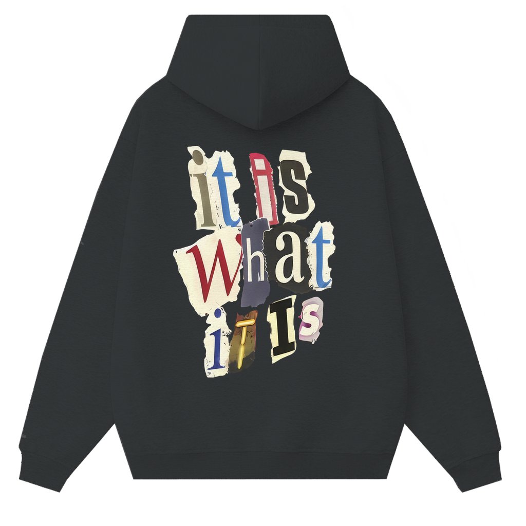 Men's Letter Print Hoodie – Father's Day Streetwear Gift for Dad - front view