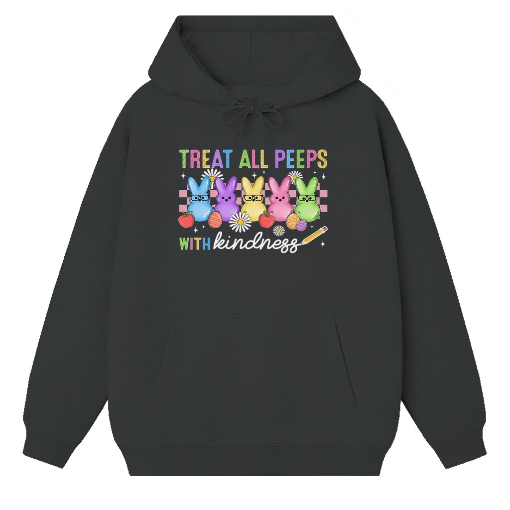 All Peeps With Kindness Hoodie – Easter Gift Cute - front view