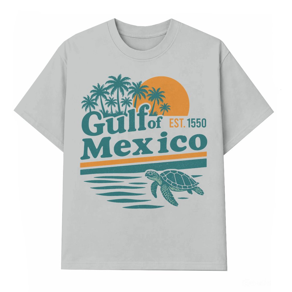Gulf Of Mexico Turtle T-shirt – Gift for Men Women Vintage Retro Style - front view