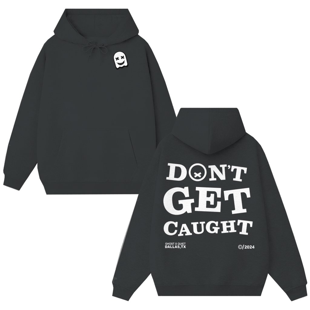 Creepy Ghost Don't Get Caught Hoodie – Halloween Gift for Friend Funny Retro - front view
