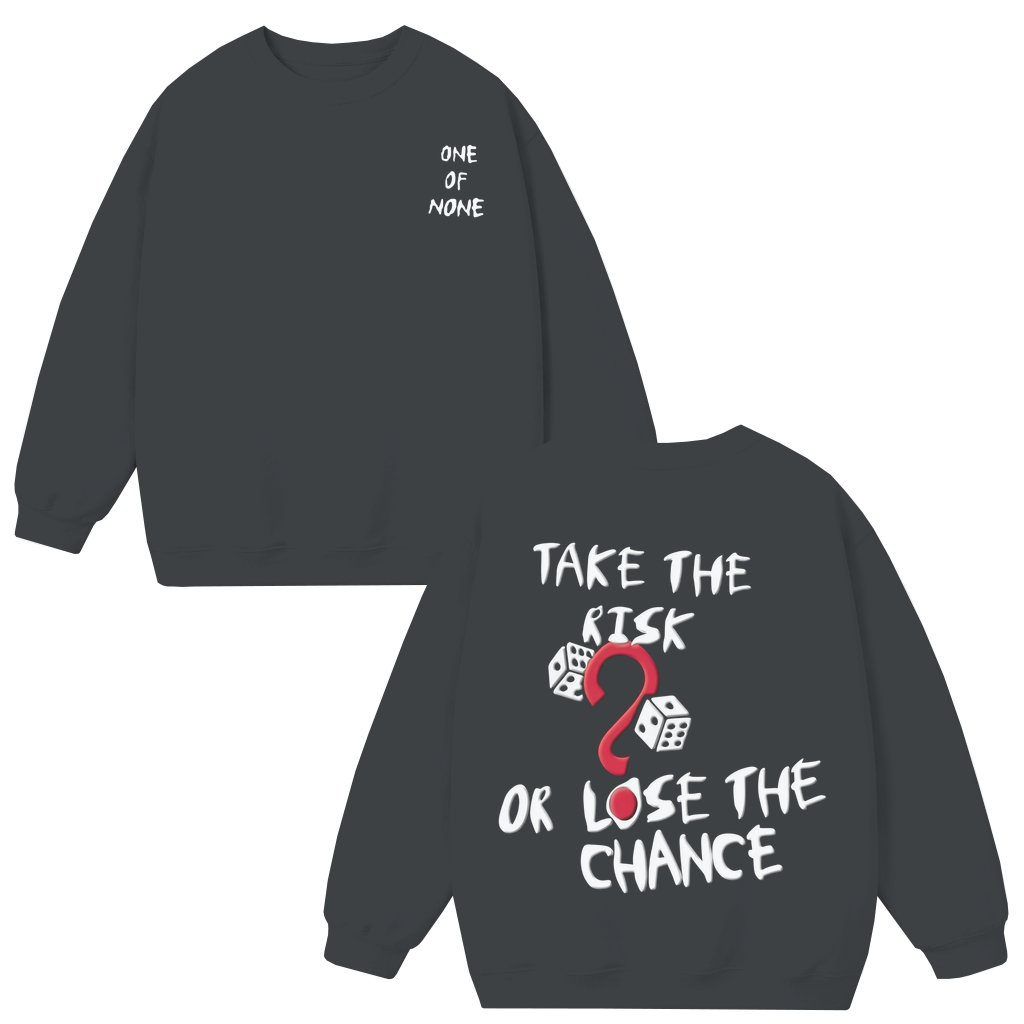 Letter Dice Sweatshirt – Birthday Gift for Him Her Hooded Streetwear 2 Sided Print - front view