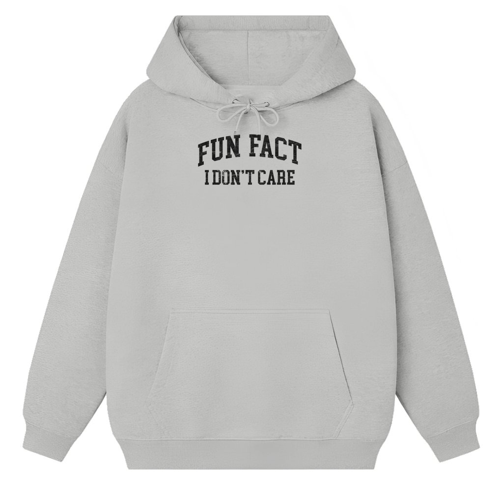 Funny I Don't Care Hoodie – Sarcastic Quote Gift for Men Women - front view
