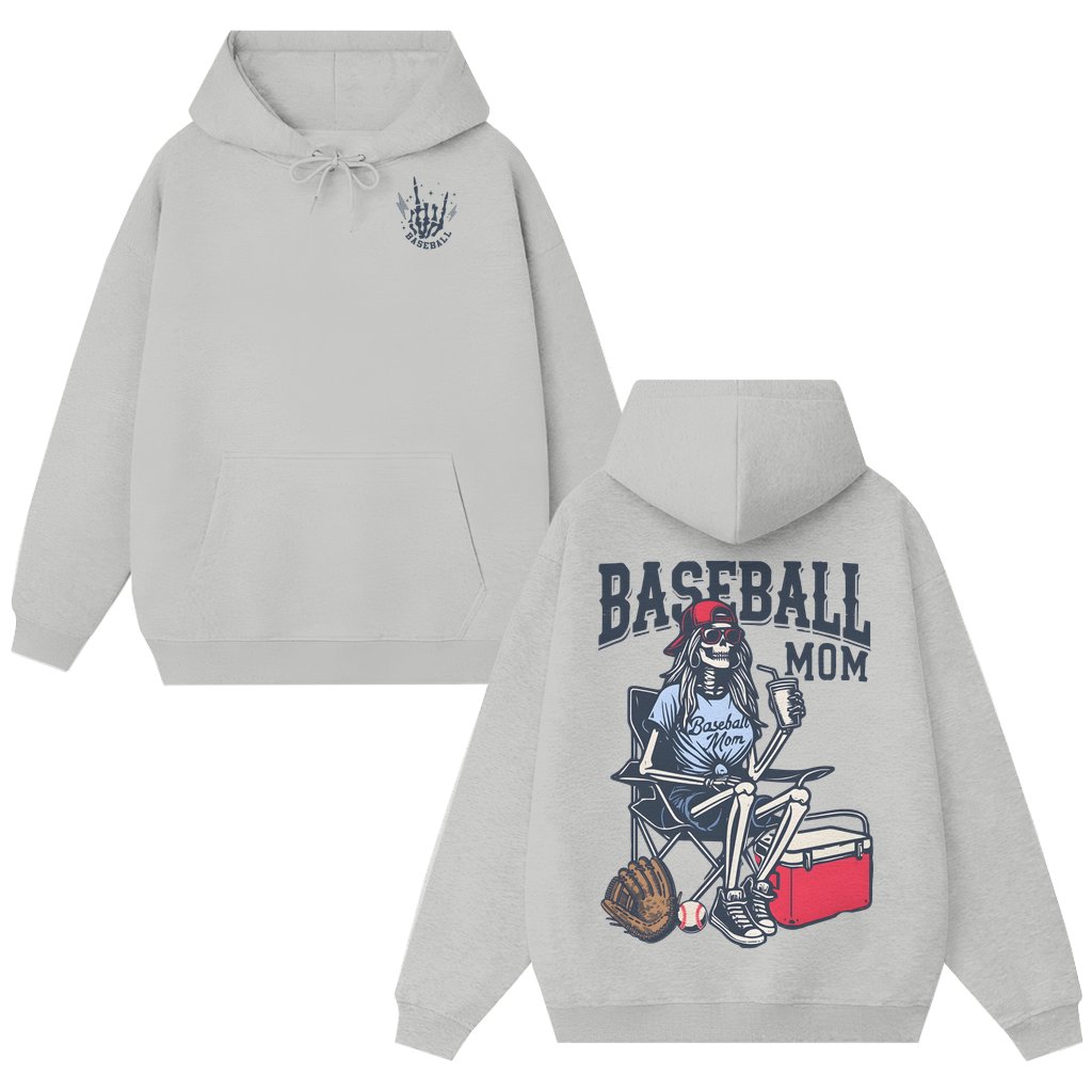 Baseball Mom "That's My Boy" Hoodie – Mother's Day Gift for Mom Skeleton Funny - front view