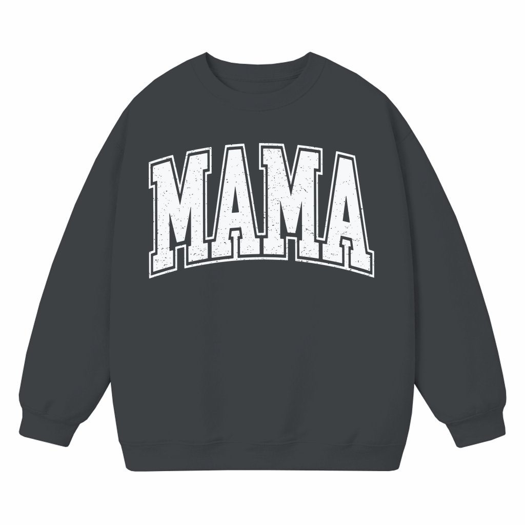 MAMA Letter Sweatshirt – Fall Top Gift for Women Trendy Crew Neck Pullover - front view