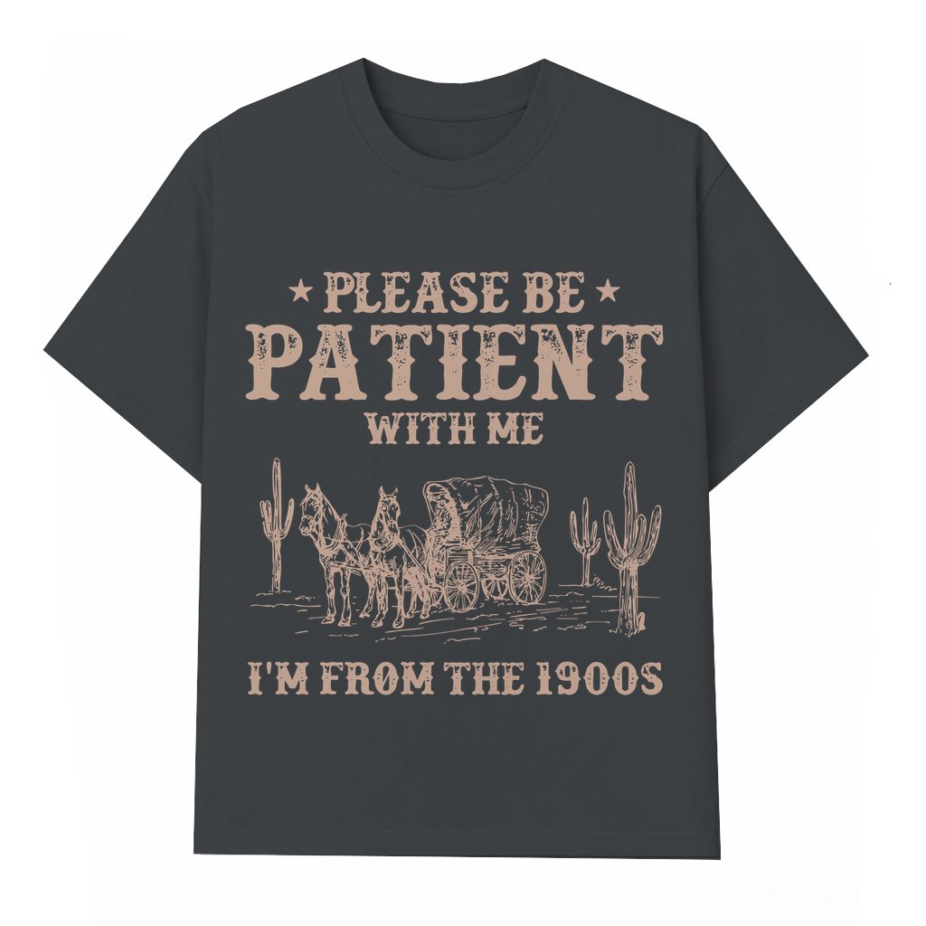 Vintage Letter Print T-shirt – Mother's Day Gift for Women - front view