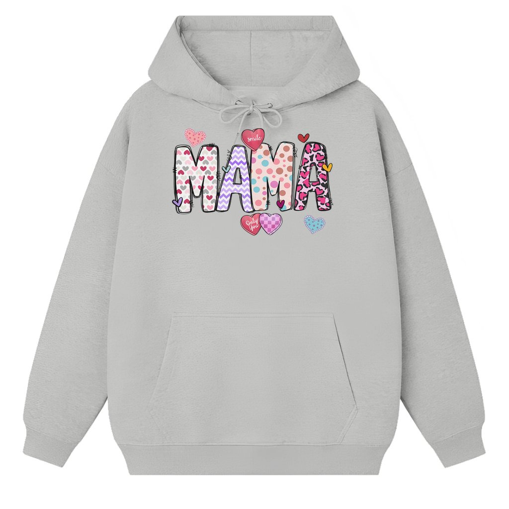 Cute Mama Hoodie – Valentine's Day Gift for Mom Trendy - front view