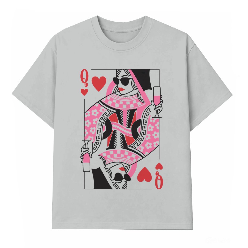 Queen Of Hearts T-shirt – Mothers Day Birthday Queen Gift for Her - front view
