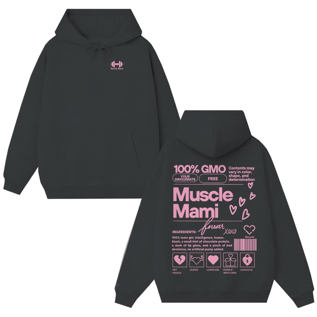 Funny Gym Workout Hoodie – Valentine's Day Gift for Muscle Mami Powerlifting Weightlifting - front view