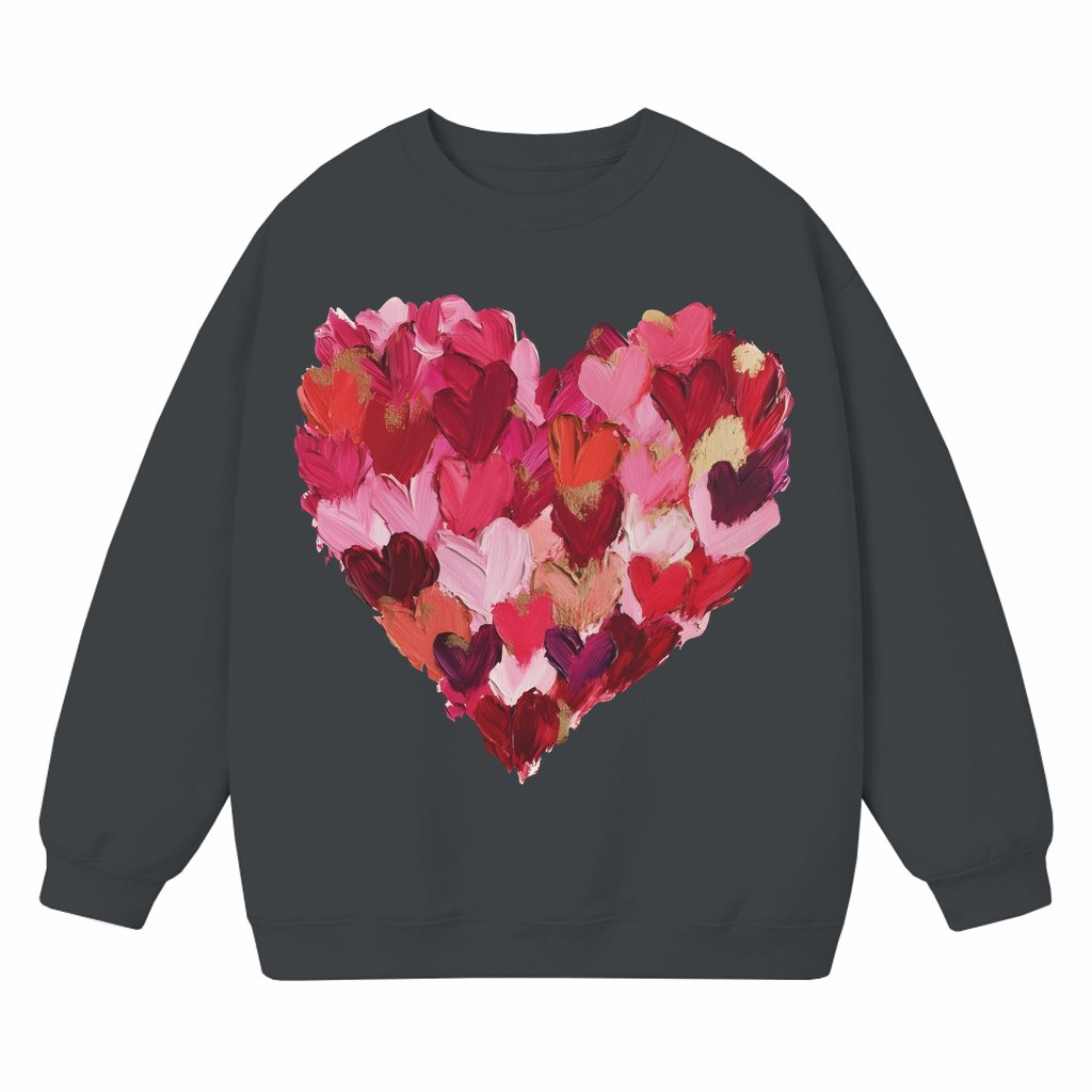 Coquette Pink Hearts Sweatshirt – Valentine's Day Gift for Her - front view