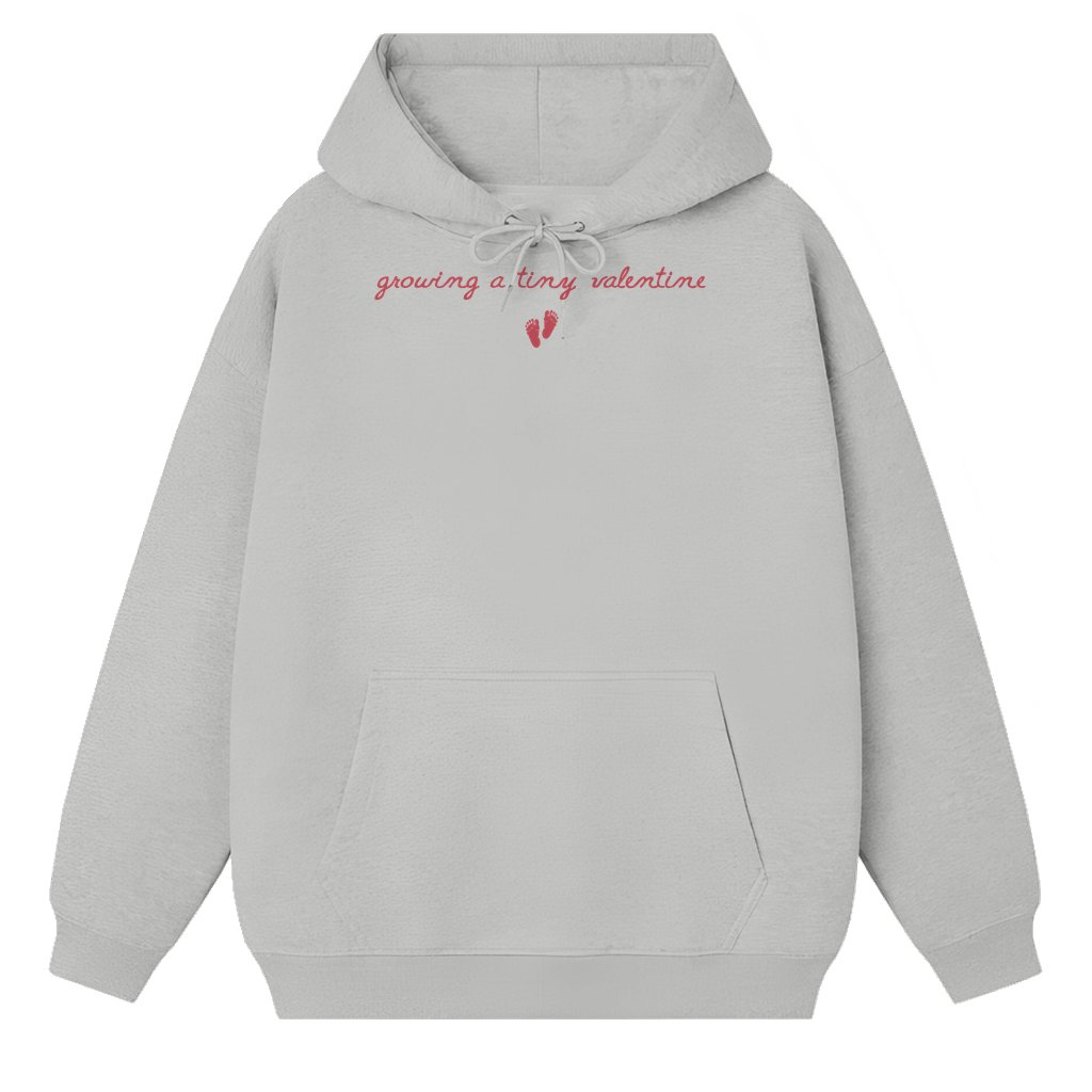 Pregnancy Announcement Hoodie – Valentines Baby Reveal Gift Cute - front view