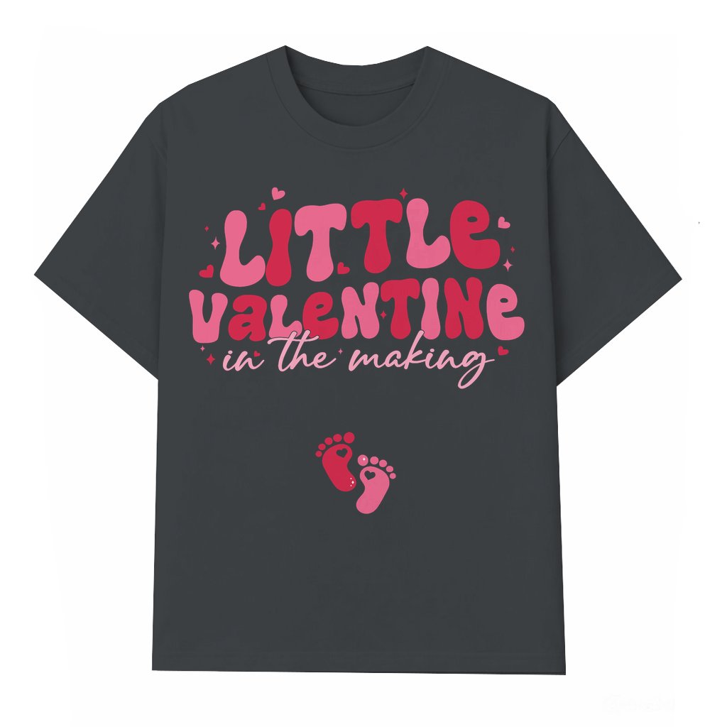 Funny Tee – Valentines Day Maternity Reveal Gift for Mom-to-Be - front view