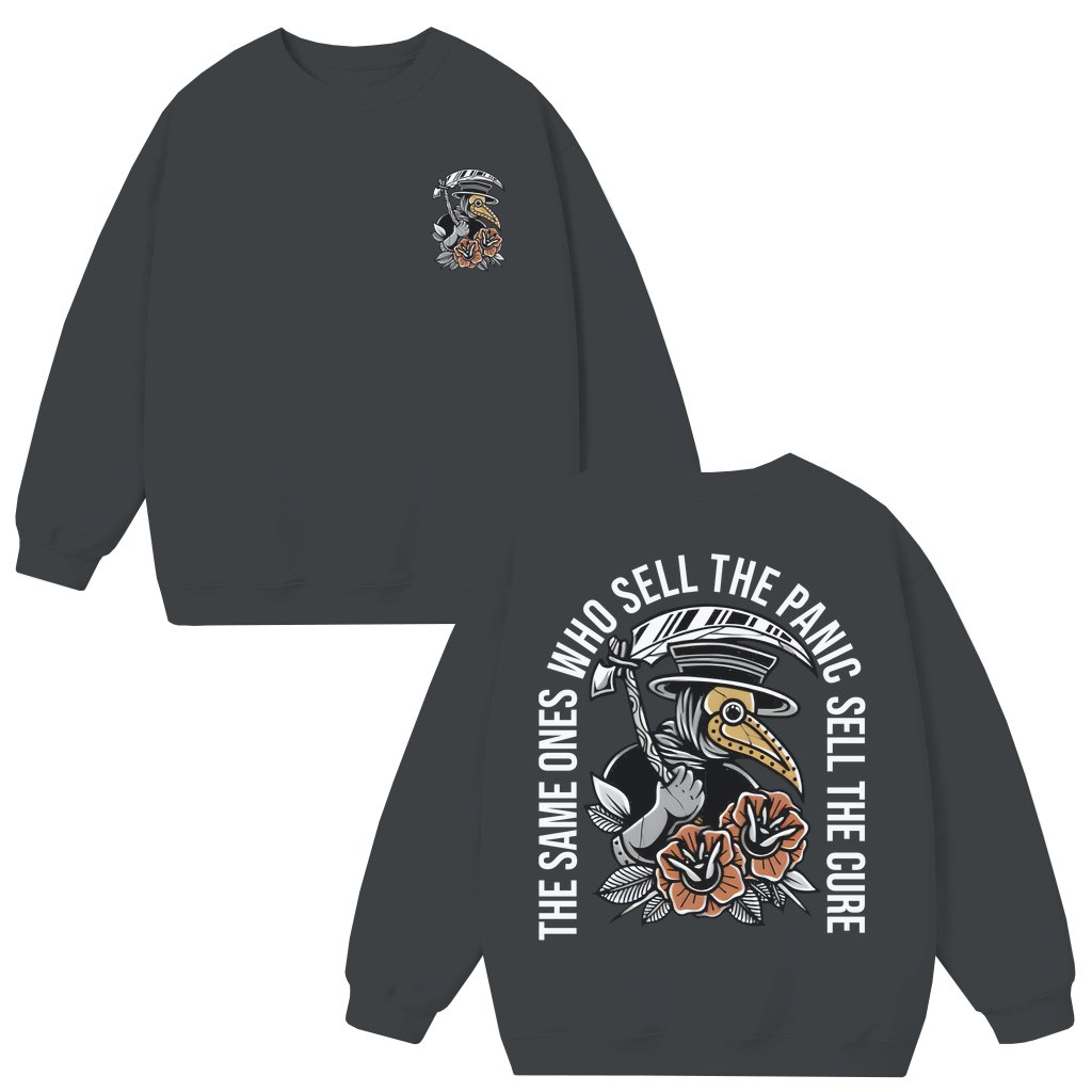 Sell The Panic Sell The Cure Sweatshirt – Funny Valentine's Day Gift for Men & Women - front view