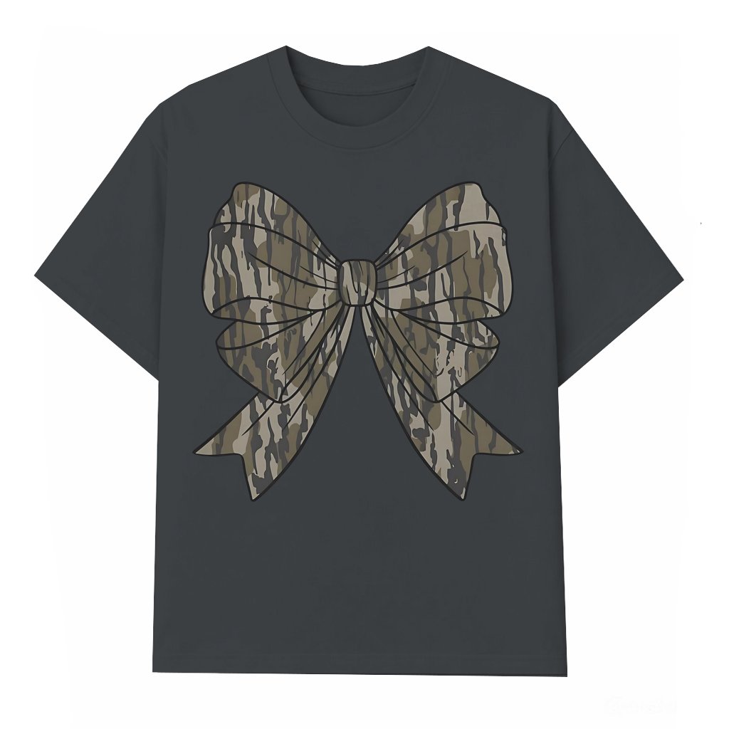 Camo Bow Duck Hunting T-shirt – Gift for Women Vintage - front view