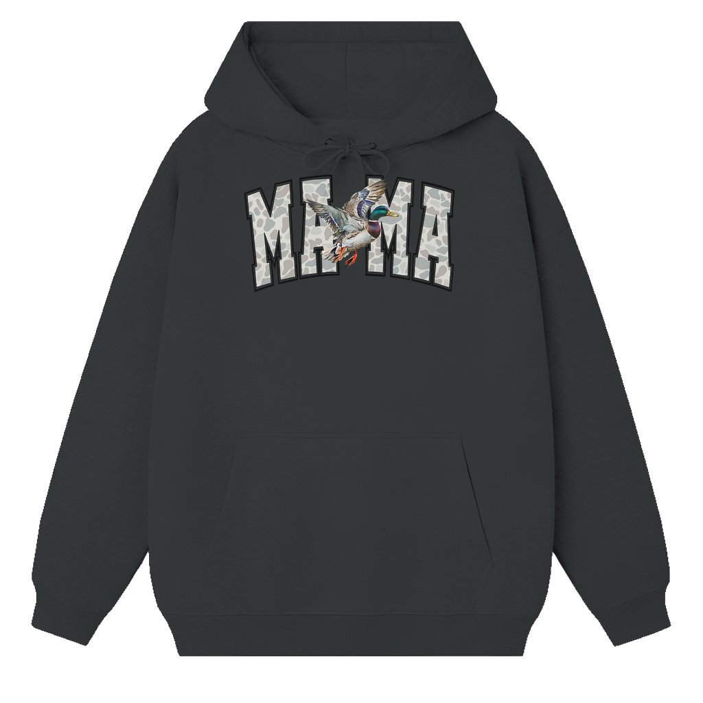 Camo Duck Mama Hoodie – Gift for Hunting Mom Trendy - front view